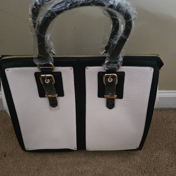 Aldo White and Cream Large Tote Bag - Picture 2 of 5